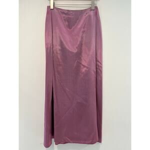 Stunning Purple Metallic Maxi Skirt 1990s Fashion Star CCC Size Medium JL